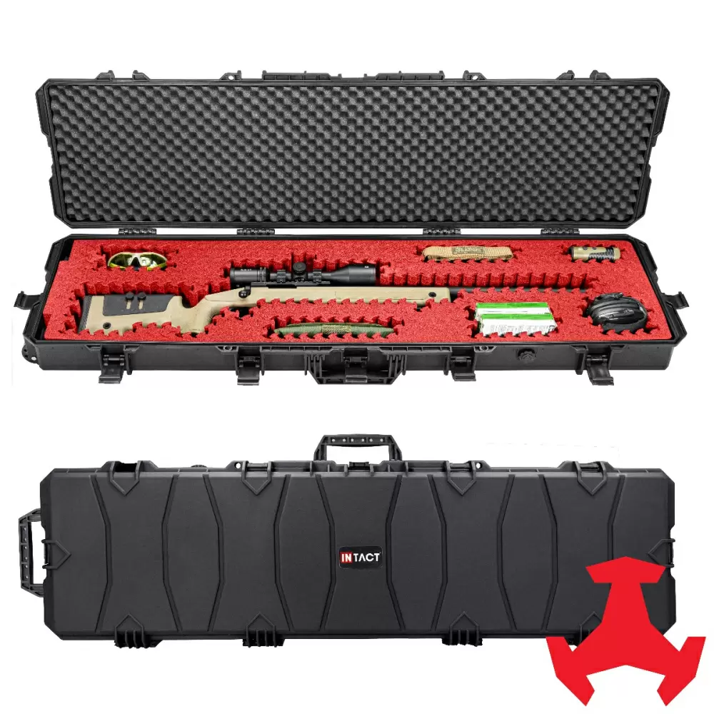 Eylar 54” Intact Series Rolling Hard Rifle Case with Red/Black