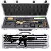 53" Hard Roller Rifle Case w/ USA Rifle UV Print and Black RAGAR 50.5" Foam