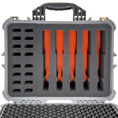 20" Large Hard Gun Case with 5 Guns & 16 Mags Foam