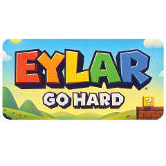 Eylar64 Go Hard Video Game UV Printed Adhesive Plate