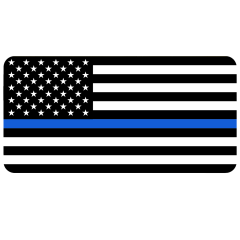 Eylar Thin Blue Line UV Printed Adhesive Plate