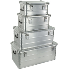 Heavy-Duty Aluminum Storage Trunks – 4-Piece Combo for Secure Outdoor Gear Storage