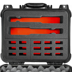 13.37" Compact Waterproof Hard Gun Case with 2 Gun & 15 Mag Pre Cut Foam