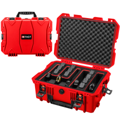 18" Intact Stacker Series Hardcase with Recon Rack 5 Gun EVA Foam - Red