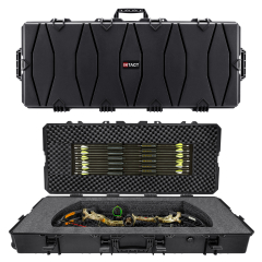 48" Stacker Series Deep Wide Roller Bow Case with Pre-Cut Foam