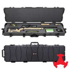Eylar 54” Intact Series Rolling Hard Rifle Case with RAGAR Reconfigurable & Reusable XP Crosslinked Foam Insert, Waterproof, Shockproof, Meets TSA Requirements (1 RAGAR Layer)