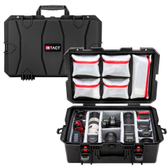 Eylar 21.6" Intact Series Carry-On Hard Camera Case with Adjustable Padded Divider and Lid Organizer