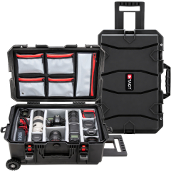 22" Intact Stacker Carry-On Hard Roller Camera Case w/ Padded Dividers & Lid Organizers
