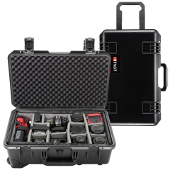 Intact Premium Series 22" Rolling Carry-On Hard Camera Case with Adjustable Padded Divider