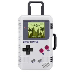 Intact Premium Series 22-Inch Rolling Carry-On Travel Hard Case with Retro Handheld Gaming UV Print