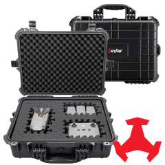 Eylar 20" Large Hard Case Equipped With Ragar Reconfigurable & Reusable XP Crosslinked Foam Insert, Waterproof, Shockproof For Equipment, Drones And Cameras (2 Ragar Layers)