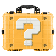  Eylar 20" Large Hard Gun Case Equipped With Ragar Reconfigurable & Reusable XP Crosslinked Foam Insert, Mystery Power-Up Block UV Printed Graphic, Waterproof, Shockproof For Gear and Accessories 