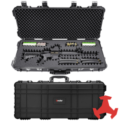 Eylar 38" Hard Rifle Case Equipped With Ragar Reconfigurable & Reusable XP Crosslinked Foam Insert, Waterproof, Shockproof, Meets TSA Requirements  ( 1 Ragar Layer )