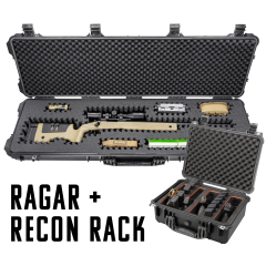Eylar Hard Gun Case Combo with 53" RAGAR Rifle Case + 16" Recon Rack 4-Gun Case