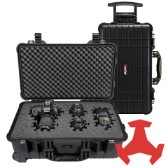 Eylar 22" Carry-On Roller Hard Case Equipped With Ragar Reconfigurable & Reusable XP Crosslinked Foam Insert, Waterproof, Shockproof For Equipment, Drones And Cameras, TSA Standard (2 Ragar Layers)