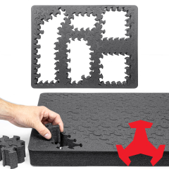 RAGAR 21.75" x 17" Reconfigurable & Reusable Protective XP Crosslinked Foam Insert For Equipment And Camera Hard Cases ( 1 Ragar Layer )