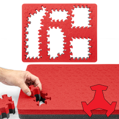 RAGAR 21.75" x 17" Reconfigurable & Reusable Protective XP Crosslinked Foam Insert For Equipment And Camera Hard Cases ( 1 Red/Black Ragar Layer )