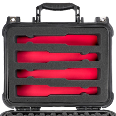 Compact 13.37" Hard Gun Case Waterproof with 4 Gun Pre-Cut Foam