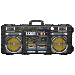 38" Hard Roller Rifle Case w/ Boom Box UV Print and RAGAR 35.75" Foam Insert