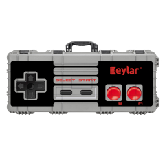 38" Hard Roller Rifle Case w/ Retro Controller UV Print and RAGAR 35.75" Foam Insert (GRAY)