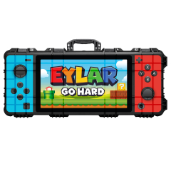 38" Hard Roller Rifle Case w/ Handheld Gaming Console UV Print and RAGAR 35.75" Foam Insert