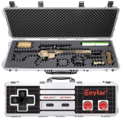53" Hard Roller Rifle Case w/ Retro Controller UV Print and Black RAGAR 50.5" Foam Insert
