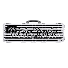 53" Hard Roller Rifle Case w/ We The People UV Print and Red/Black RAGAR 50.5" Foam Insert