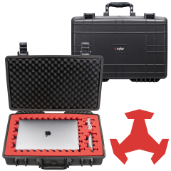 Eylar 20” Hard Laptop Case Equipped with RAGAR Reconfigurable & Reusable Red/Black XP Crosslinked Foam Insert, Waterproof, Shockproof for Equipment, Drones, and Cameras (1 Red/Black RAGAR Layer)