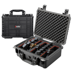 16" Hard Gun Case with Recon Rack 4 Gun/ 22 Mag Adjustable EVA Foam Insert Range Case