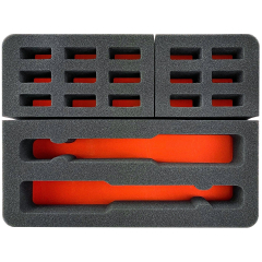 Eylar 13.37" Standard Hard Case 2 Gun & 15 Mag. Custom Made Foam Set Only