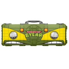 44" Hard Roller Rifle Case (Green) w/ Sewer Ninja Wagon UV Print and RAGAR 41.75" Foam Insert