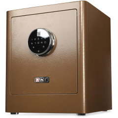 Intact Compact Quick Access Biometric Fingerprint Gun Safe With Nex-Gen Full Keypad Module Tall Bronze