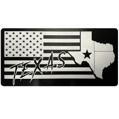 Texas USA American Flag Laser Engraved Gear Case Plate
